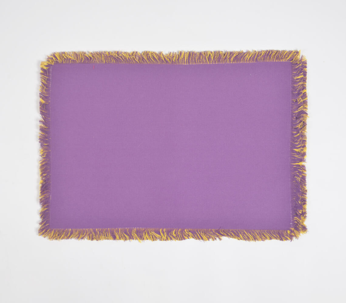 Reversible Placemats with Fringes 13x19" (Set of 6)