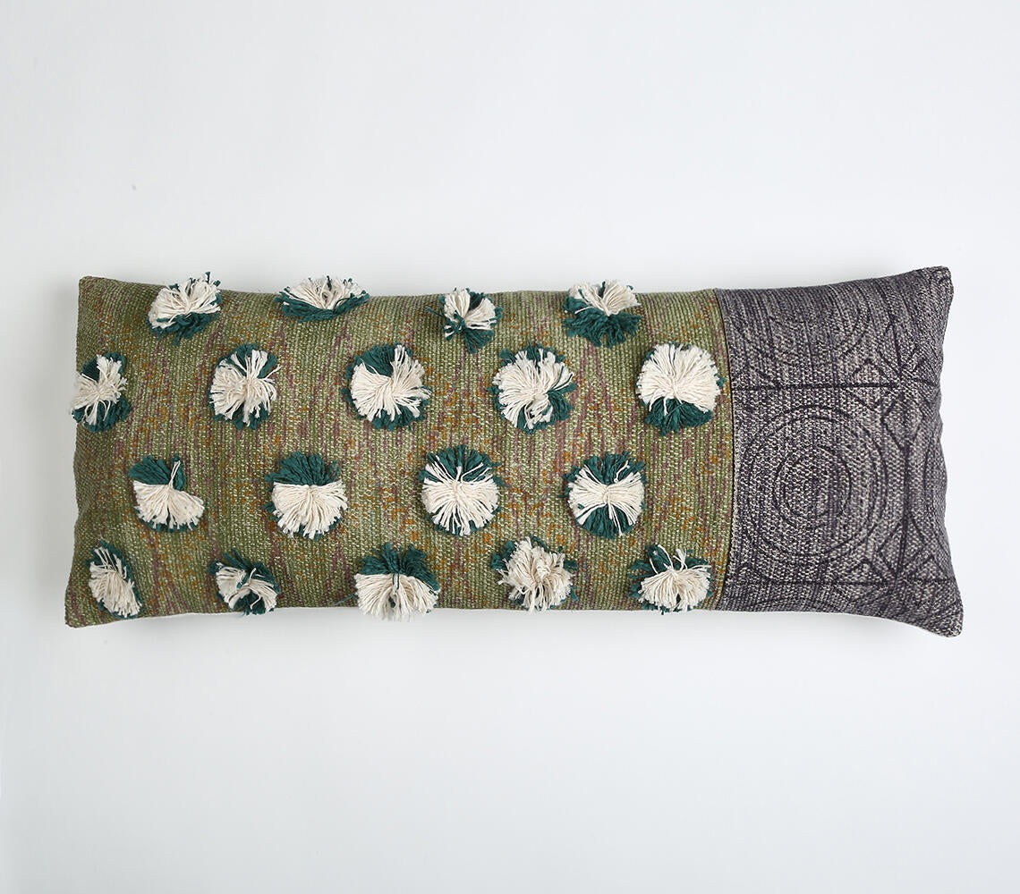 Block Printed & Tufted Cushion Cover