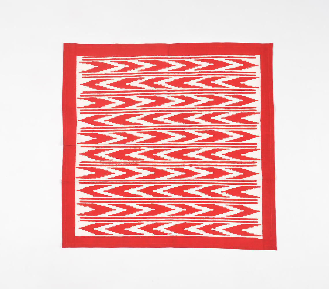 Printed Fiery Ikat Napkins (set of 4)