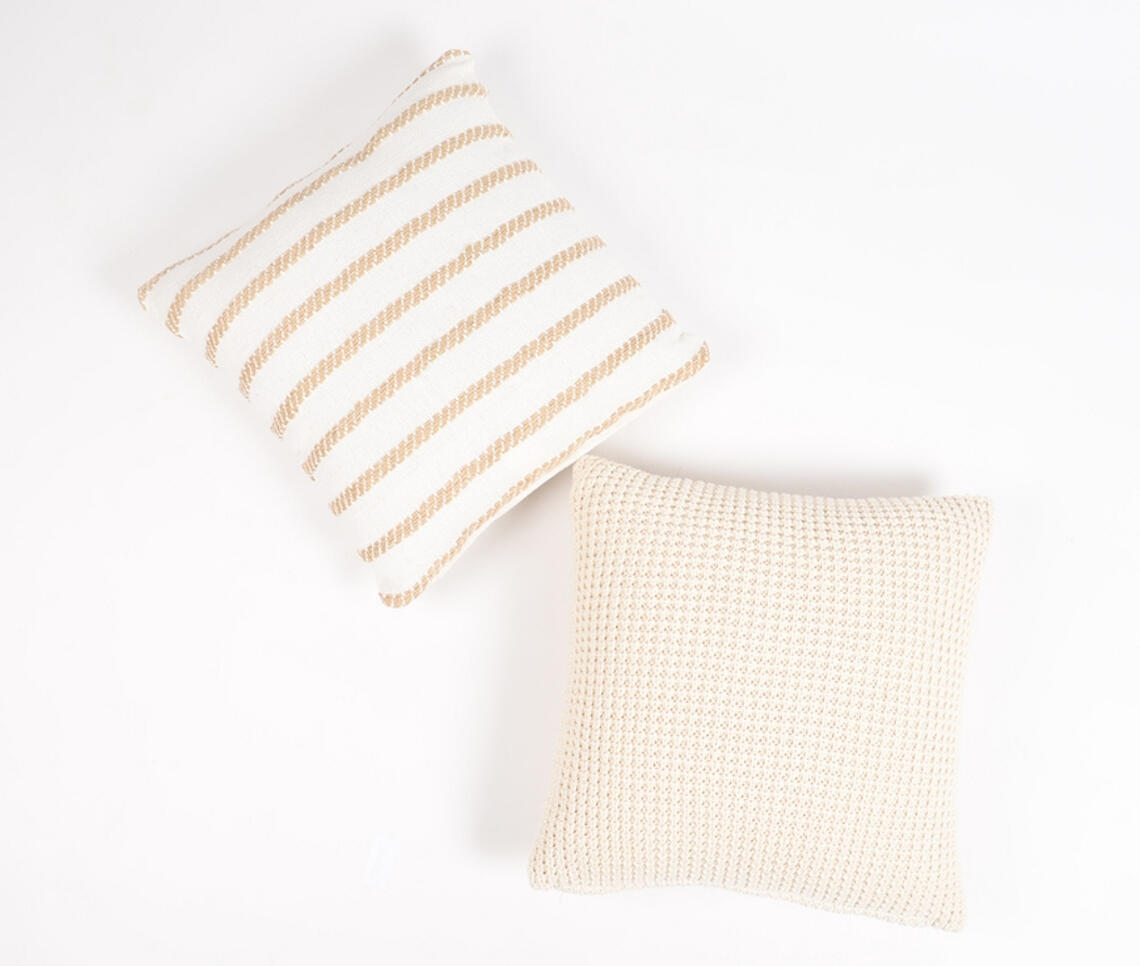 Woven Jute & Cotton Cushion cover