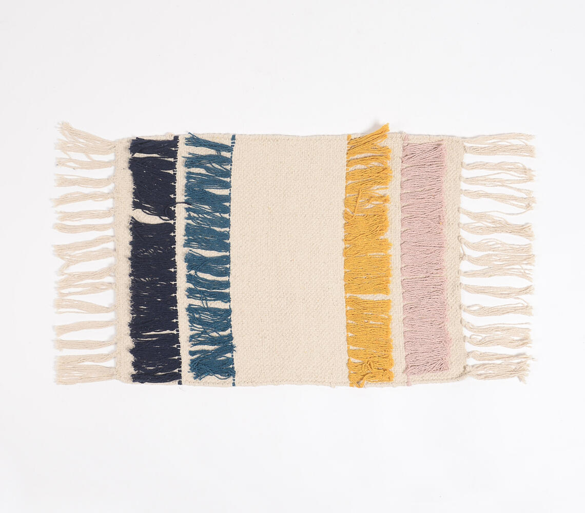 Handwoven Cotton Tasseled Placemats (set of 6)