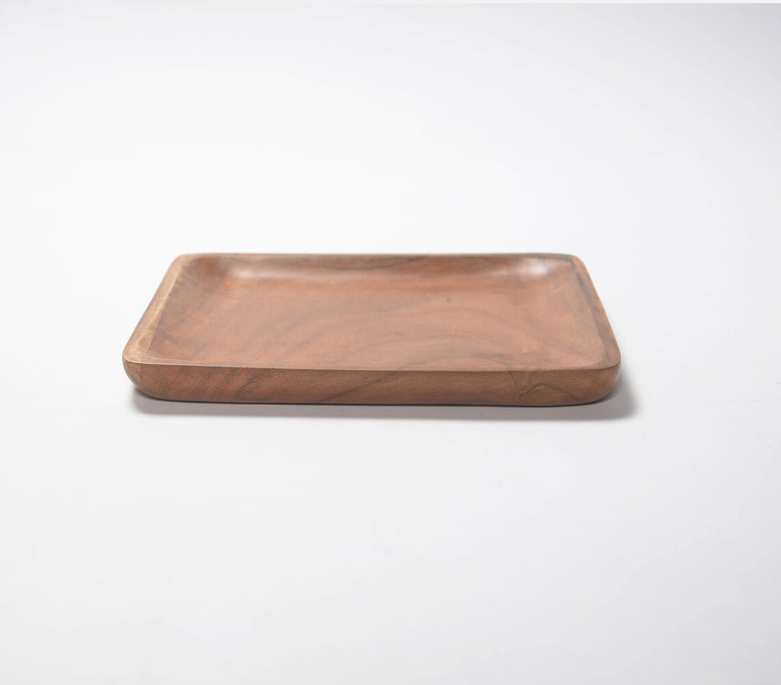 Minimal Square Wooden Serving Platter