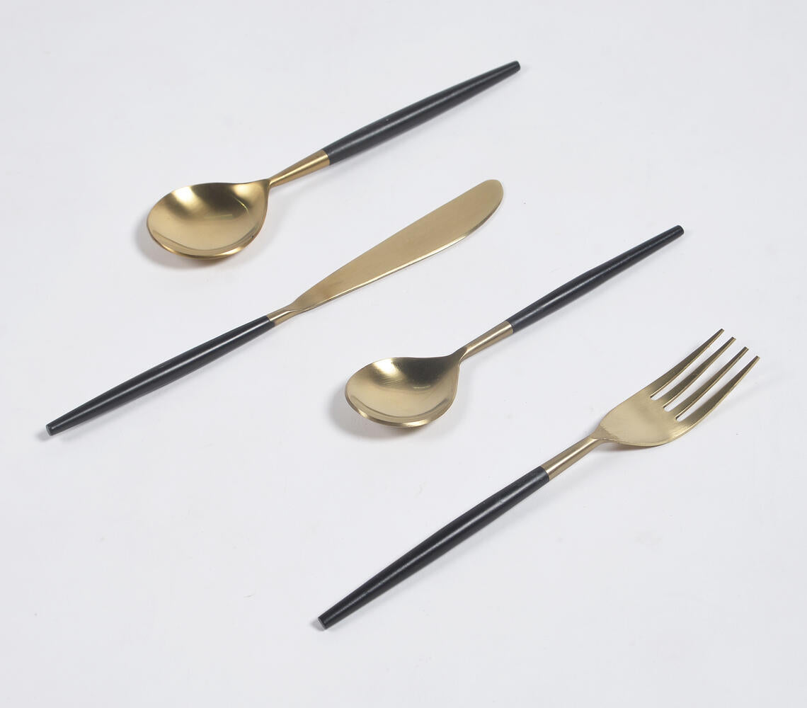 Noir Enamelled Stainless Steel Cutlery Set