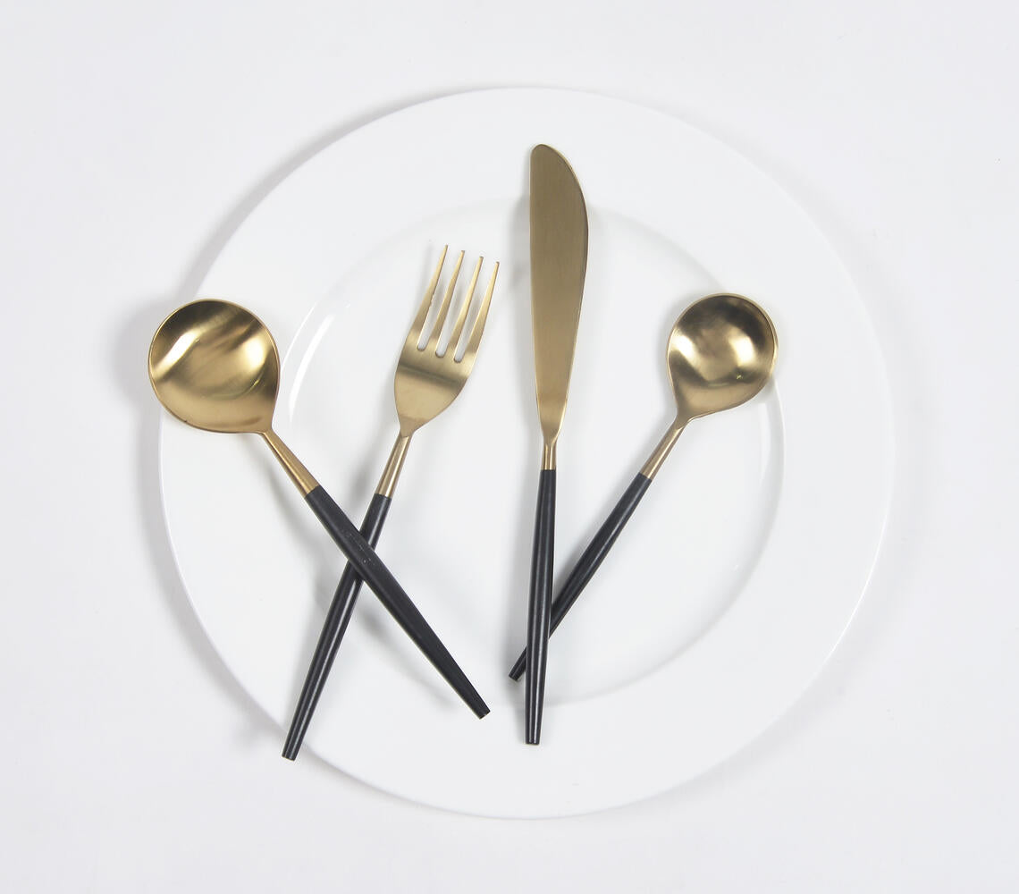 Noir Enamelled Stainless Steel Cutlery Set