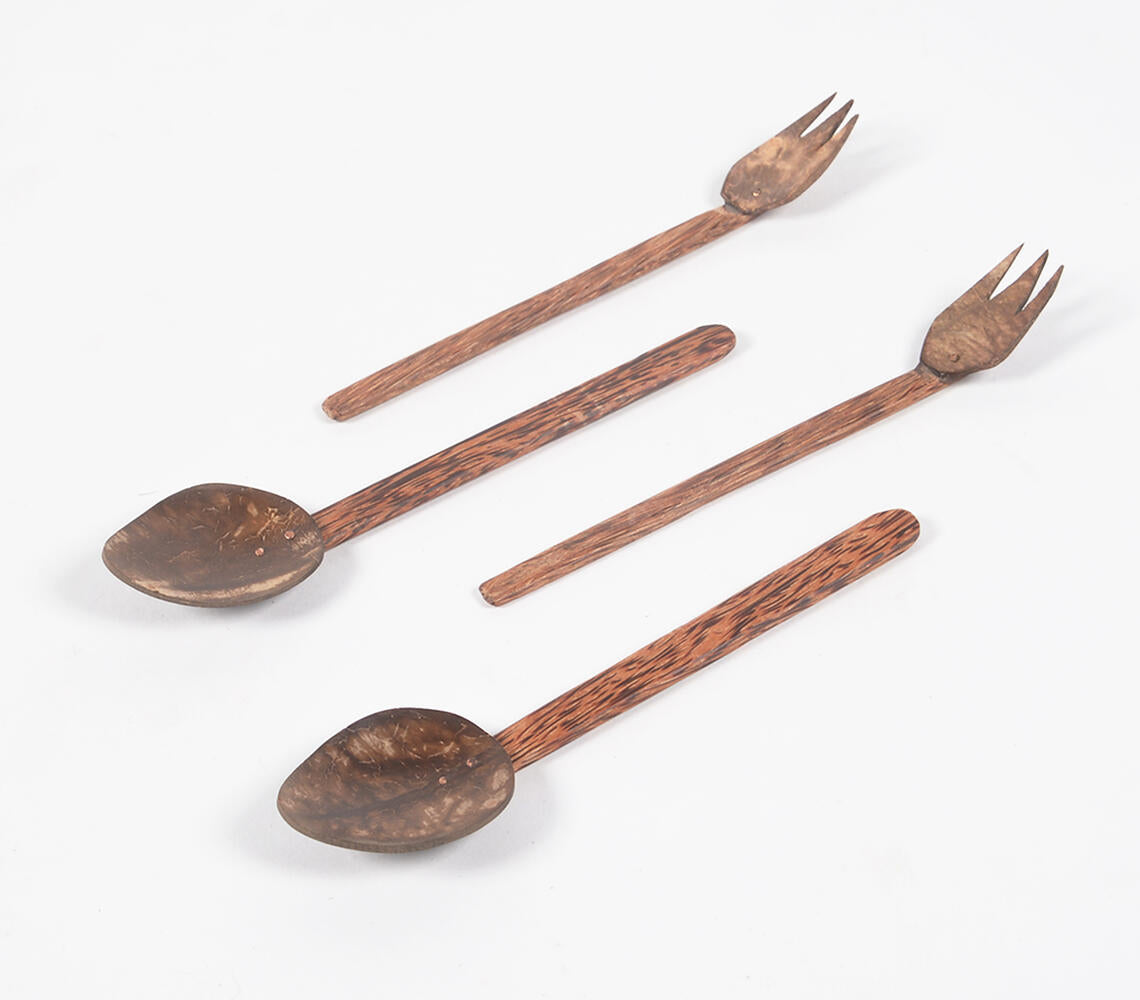 Eco-friendly Coconut Shell Cutlery (set of 4)