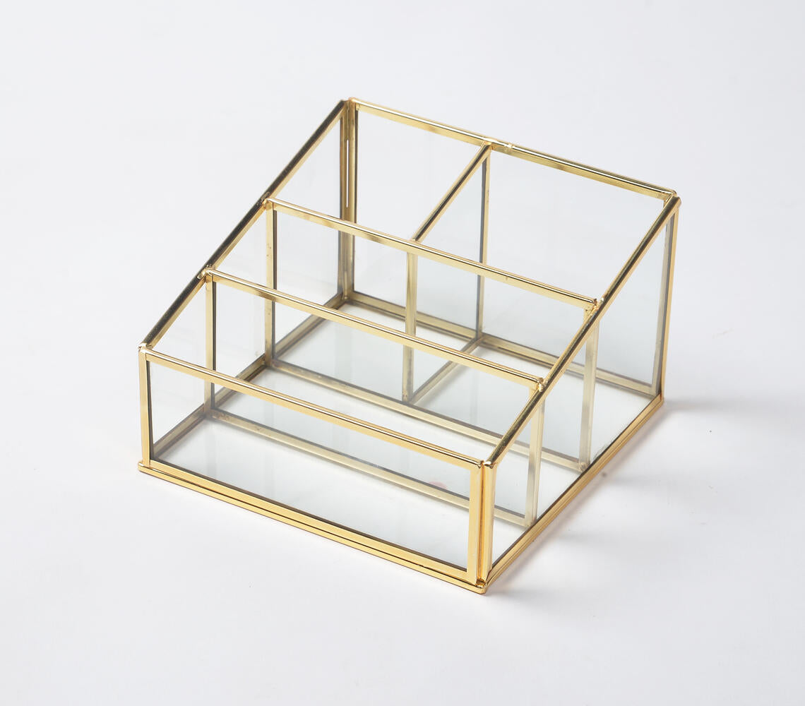 Handmade Metal & Glass Office Organizer