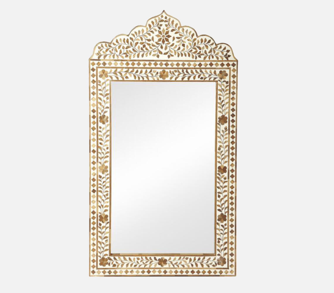 Inlay White Mirror Frame